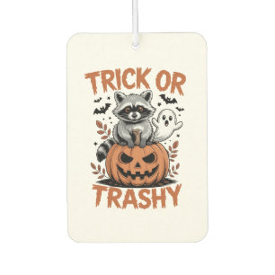 Feral Halloween Trick or Trashy Car Air Freshener