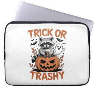 Feral Halloween Trick or Trashy Laptop Sleeve