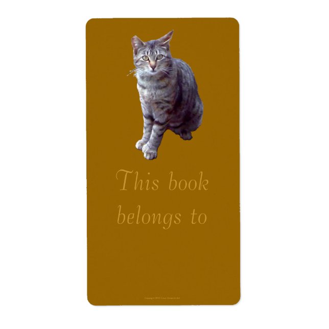 Feral Kitten "Tigress" Bookplate (Front)