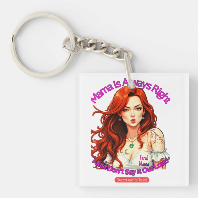 Feral Mama Key Ring (Front)
