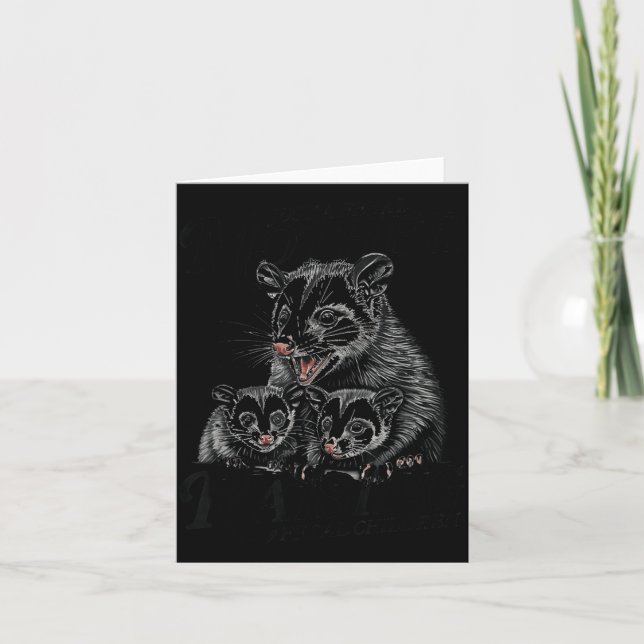 Feral Mom Ossum Funny Animal Quote Mother’s Day  Card (Front)