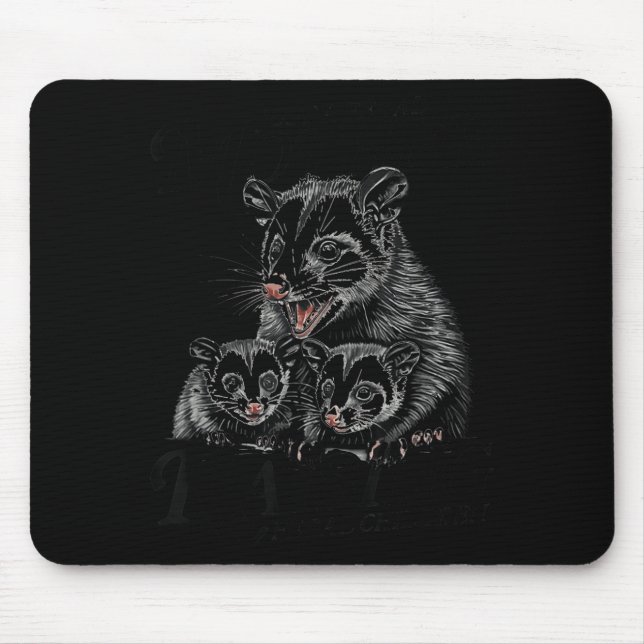 Feral Mom Ossum Funny Animal Quote Mother’s Day  Mouse Mat (Front)