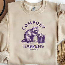 Feral Racoon earth day, compost happens,earth hour