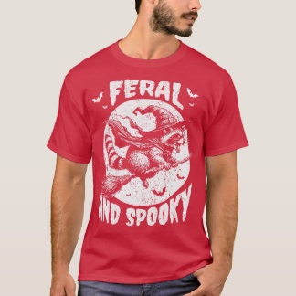 Feral Spooky Racoon Halloween T-Shirt