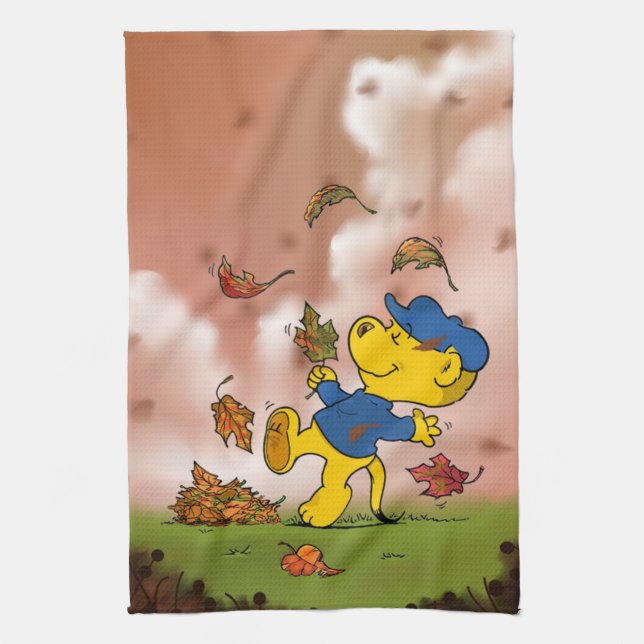 Ferald Amongst The Autumn Leaves Kitchen Towel (Vertical)