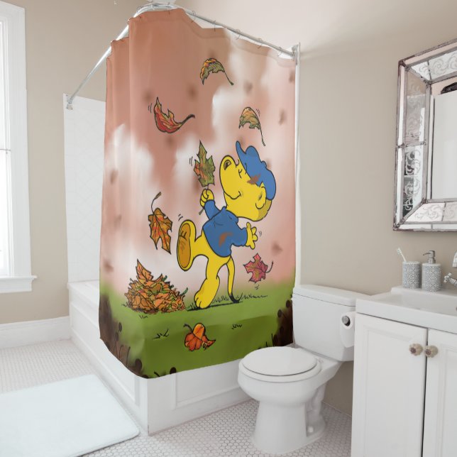 Ferald Amongst The Autumn Leaves Shower Curtain (In Situ)