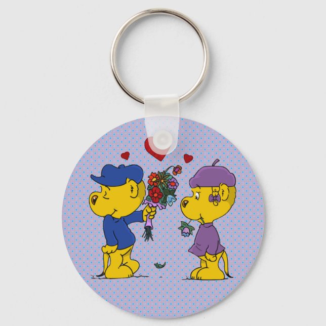 Ferald and Sahsha Ferret Key Ring (Front)