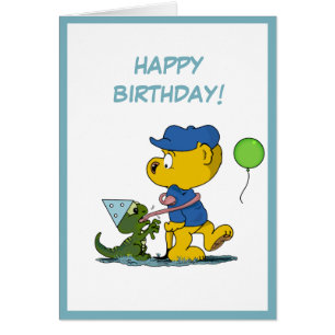 Ferald and the Baby Lizard Birthday Card