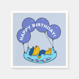 Ferald   Birthday Balloon Napkin