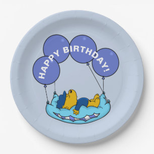 Ferald Birthday Balloon Paper Plate