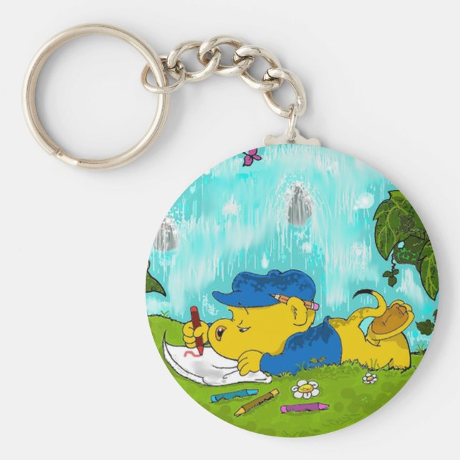 Ferald Drawing By The Waterfall Key Ring (Front)