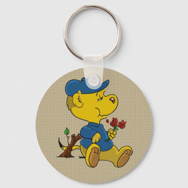 Ferald Eating Roses Key Ring (Front)