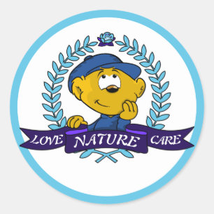Ferald Love Nature Care Classic Round Sticker
