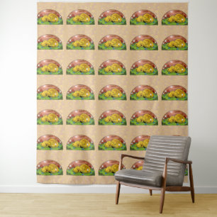 Ferald Sleeping By The Sunflowers Tapestry