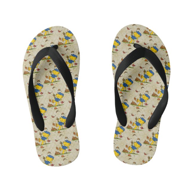 Ferald's Autumn Leaves Kid's Flip Flops (Footbed)