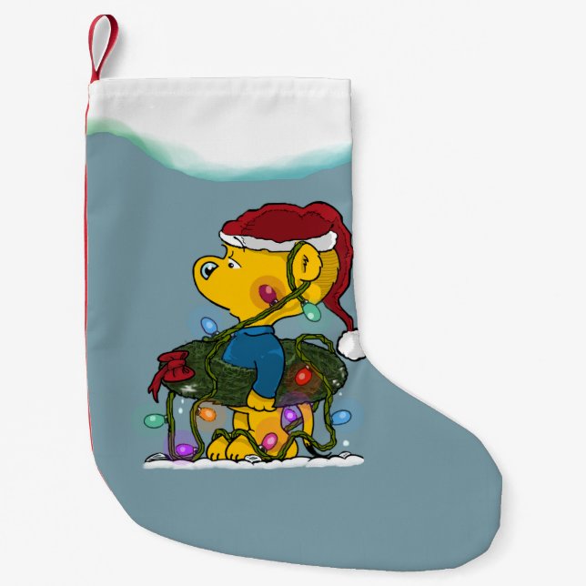 Ferald's Christmas Lights Small Christmas Stocking (Front)