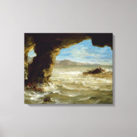 Ferdinand Delacroix Vintage Shipwreck on the Coast