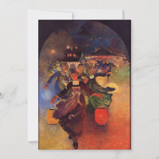 Ferdinand du Puigaudeau - Breton Girls with Chines Invitation (Front)