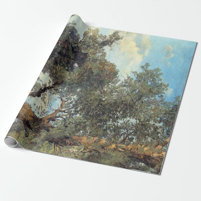 Ferdinand Georg Waldmüller Trees in the Prater Wrapping Paper (Unrolled)