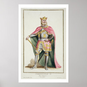 Ferdinand I (1379-1416) King of Aragon from 'Receu Poster