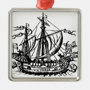 Ferdinand Magellan's boat 'Victoria' Metal Tree Decoration