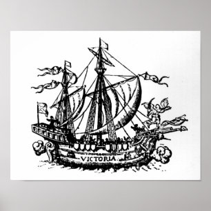 Ferdinand Magellan's boat 'Victoria' Poster