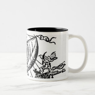 Ferdinand Magellan's boat 'Victoria' Two-Tone Coffee Mug