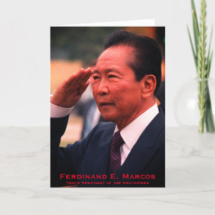 Ferdinand Marcos, Tenth President of Philippines Thank You Card