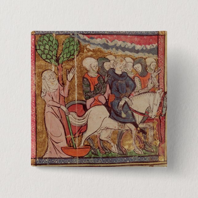 Ferdinand of Portugal  Count of Flanders 15 Cm Square Badge (Front)