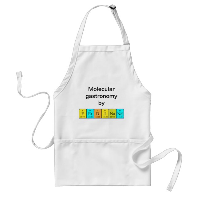 Ferdinand periodic table name apron (Front)
