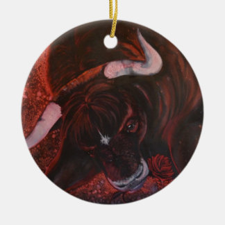 Ferdinand the bull ceramic tree decoration