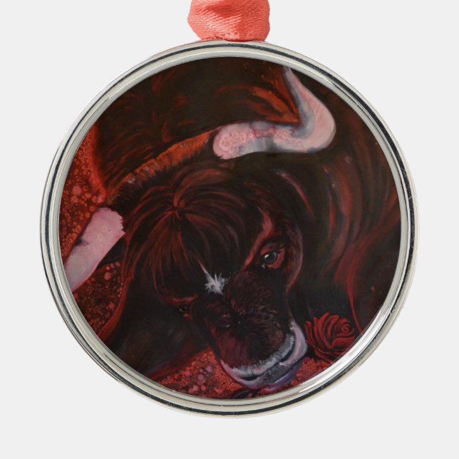 Ferdinand the bull metal tree decoration (Front)