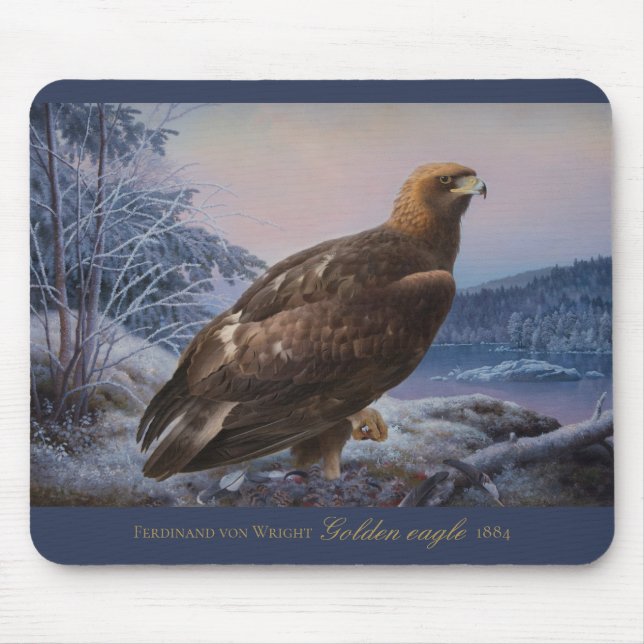 Ferdinand von Wright Golden eagle 1884 Wildlife Mouse Mat (Front)