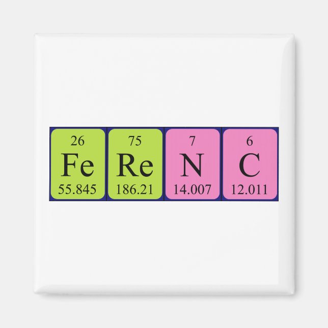 Ferenc periodic table name magnet (Front)