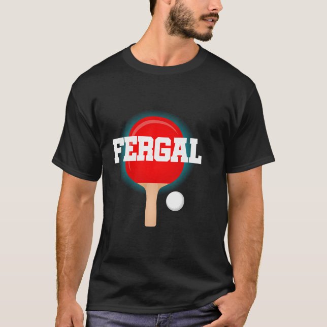 Fergal Name Boys Table Tennis Ping Pong Game Racke T-Shirt (Front)