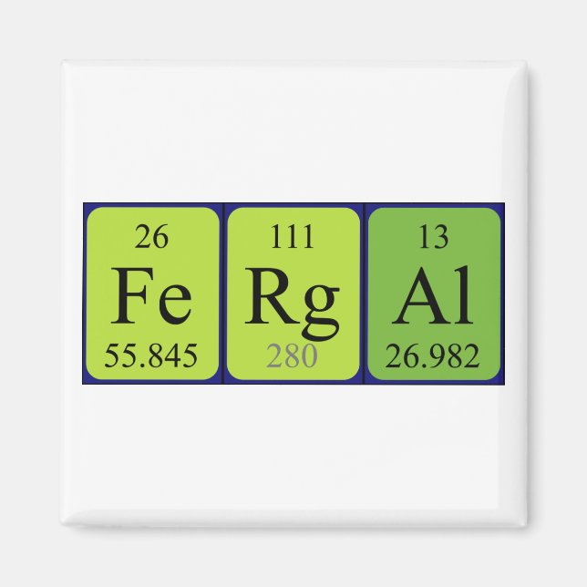 Fergal periodic table name magnet (Front)