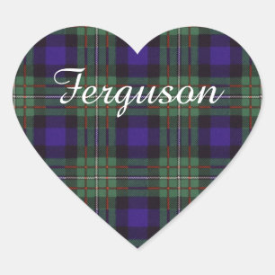 Ferguson clan Plaid Scottish tartan Heart Sticker