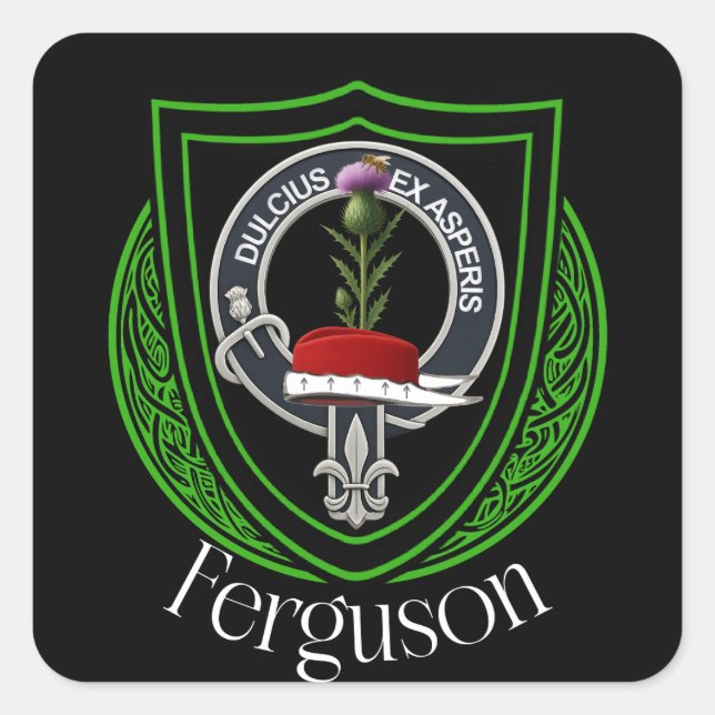 Ferguson Scottish Clan Crest  Square Sticker (Front)