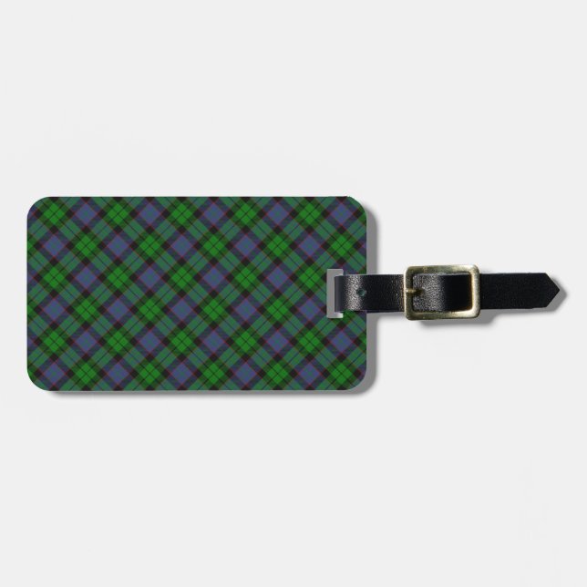 Ferguson Scottish Clan Tartan Design Luggage Tag (Front Horizontal)