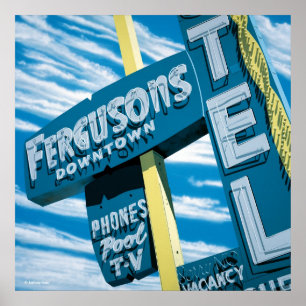 Fergusons Motel Poster Print