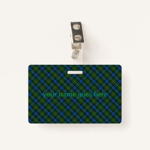Fergusson Official Tartan Name ID Badge