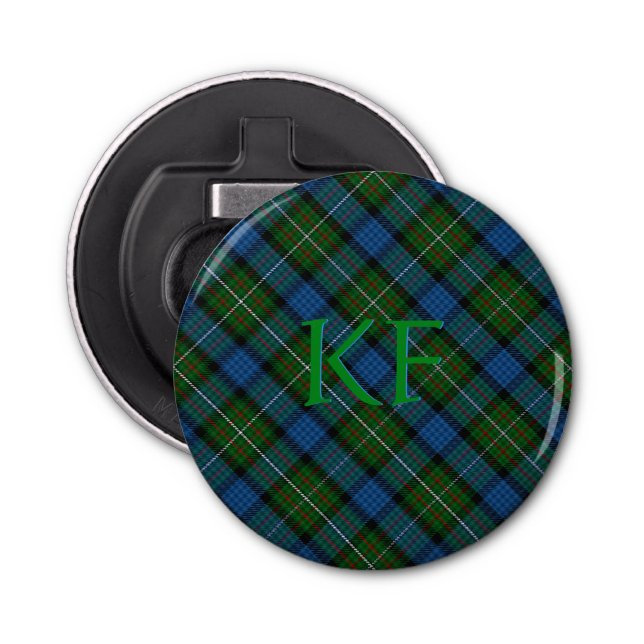 Fergusson Official Tartan with monogram / initials Bottle Opener (Front)