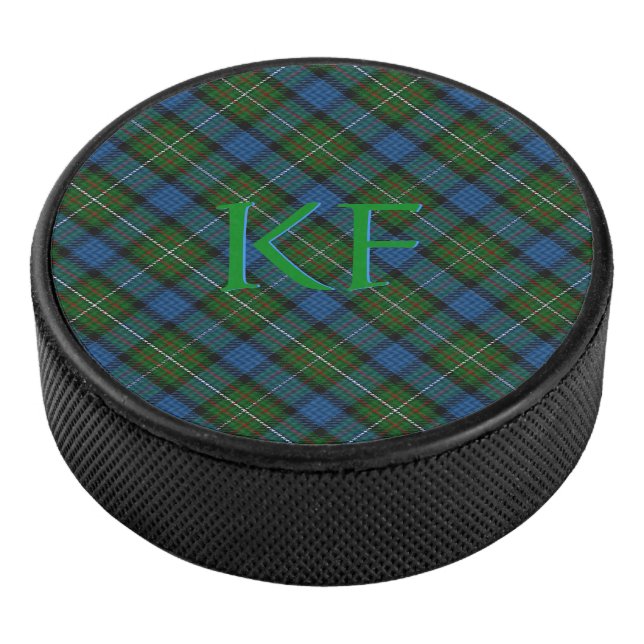 Fergusson Official Tartan with monogram / initials Hockey Puck (3/4)