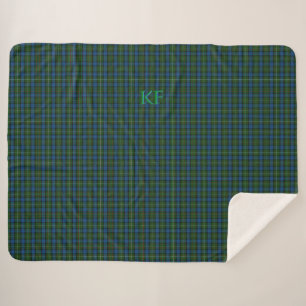 Fergusson Official Tartan with monogram / name Sherpa Blanket