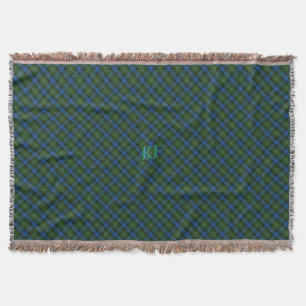 Fergusson Official Tartan with monogram / name Throw Blanket