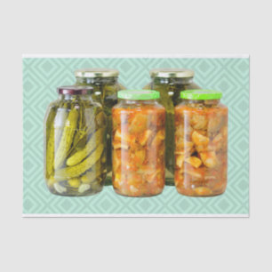 Fermented Vegetables in Jars Tissue Paper