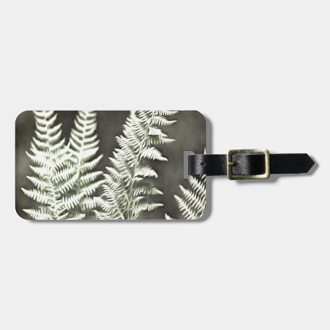 Fern Artistic Abstract Luggage Tag (Front Horizontal)