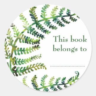 Fern Bookplate Stickers