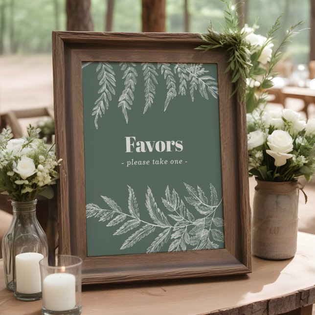 Fern Botanical Shower or Wedding Favour Sign (Creator Uploaded)