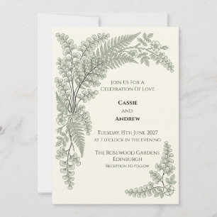 Fern Botanical Wedding Invitation